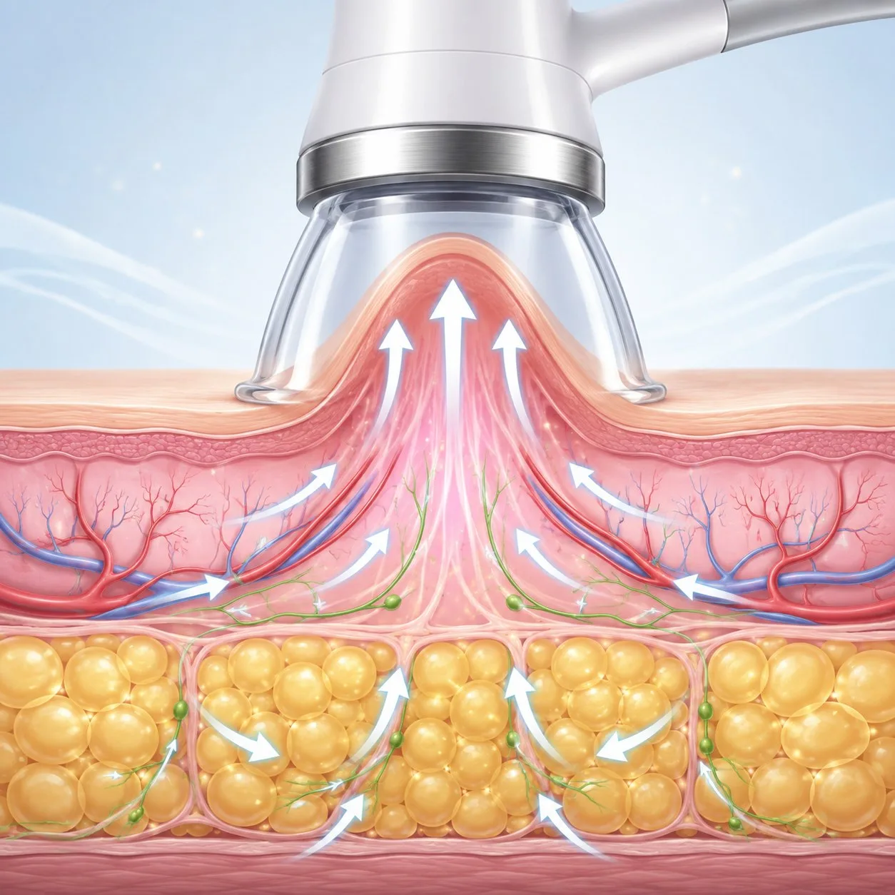 Вакуумный массаж — схема действия на кожу и подкожный слой